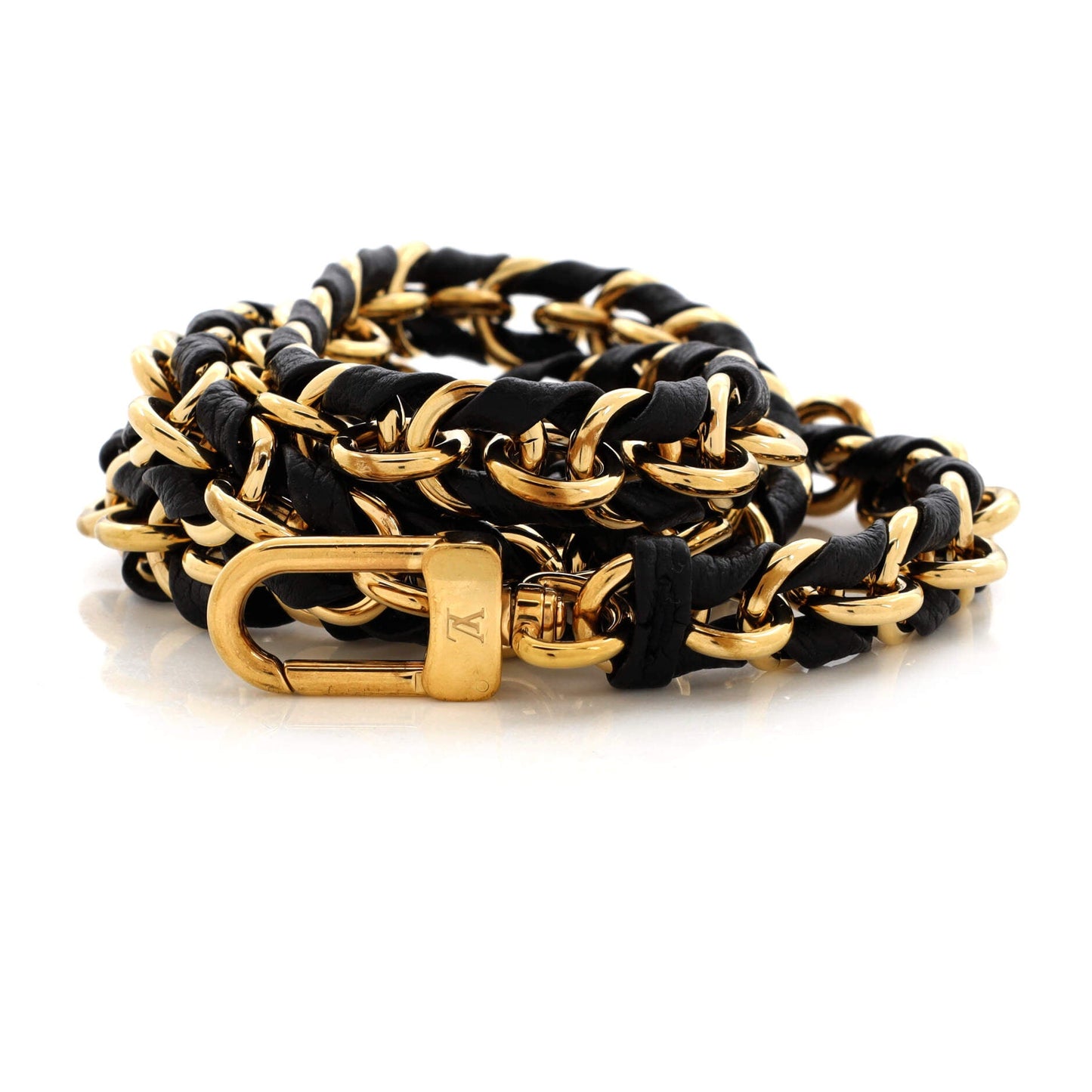 Louis Vuitton Multi Pochette Accessoires Woven Chain Strap Leather and Metal