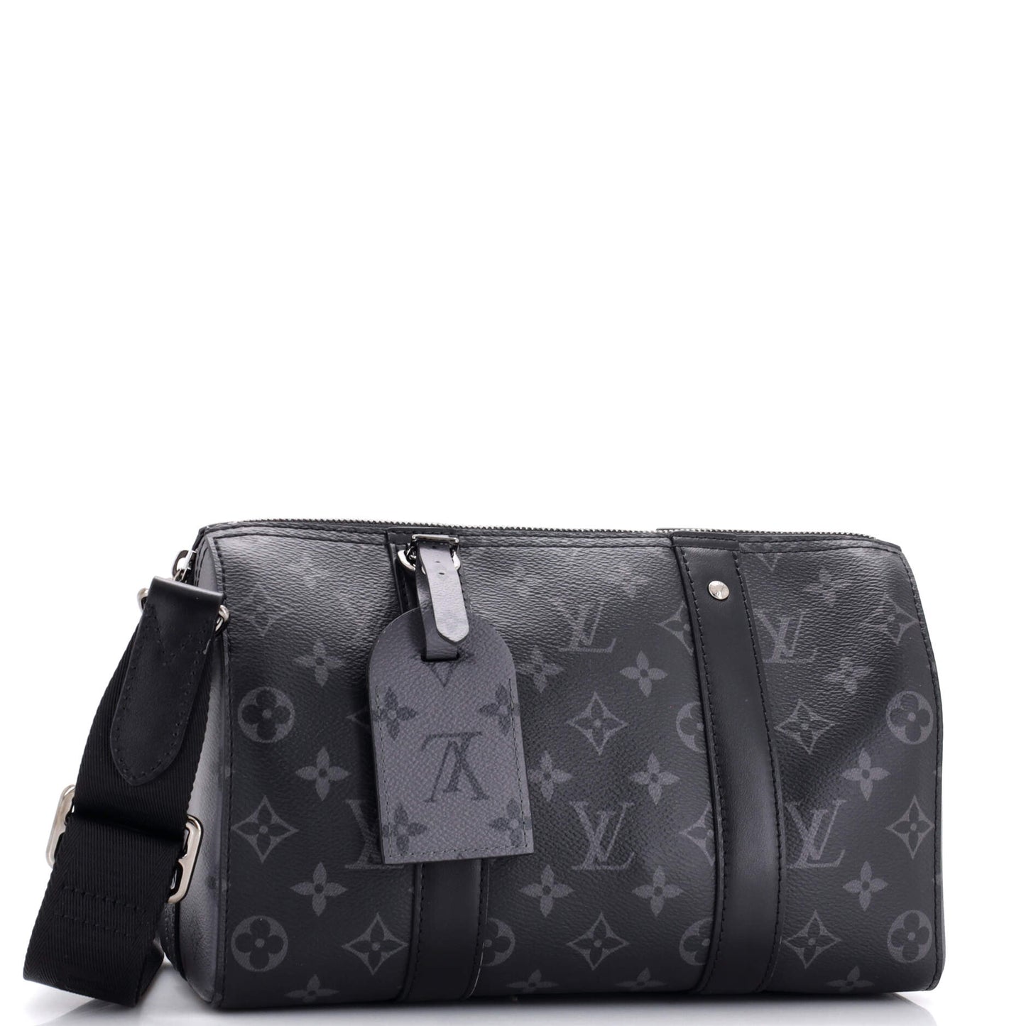 Louis Vuitton Keepall Bandouliere Bag Reverse Monogram Eclipse Canvas 25