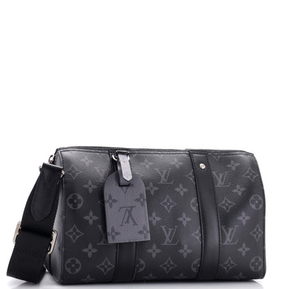 Louis Vuitton Keepall Bandouliere Bag Reverse Monogram Eclipse Canvas 25