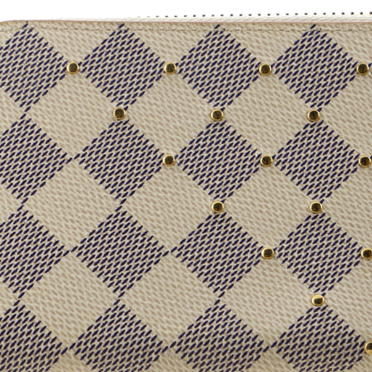 Louis Vuitton Clemence Wallet Studded Damier