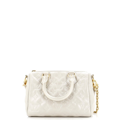 Louis Vuitton Speedy Bandouliere Bag Limited Edition Fall in Love Monogram Embossed Lambskin 22