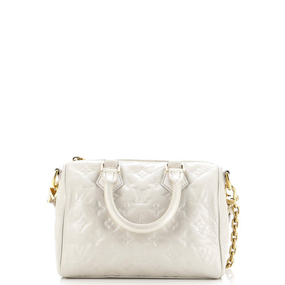 Louis Vuitton Speedy Bandouliere Bag Limited Edition Fall in Love Monogram Embossed Lambskin 22