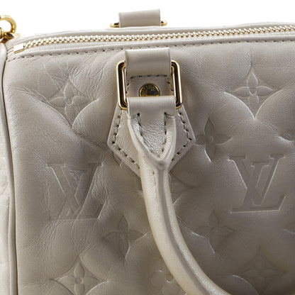 Louis Vuitton Speedy Bandouliere Bag Limited Edition Fall in Love Monogram Embossed Lambskin 22