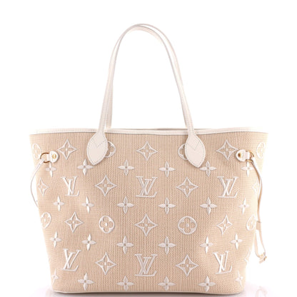 Louis Vuitton Neverfull NM Tote Monogram Giant Embroidered Cotton MM