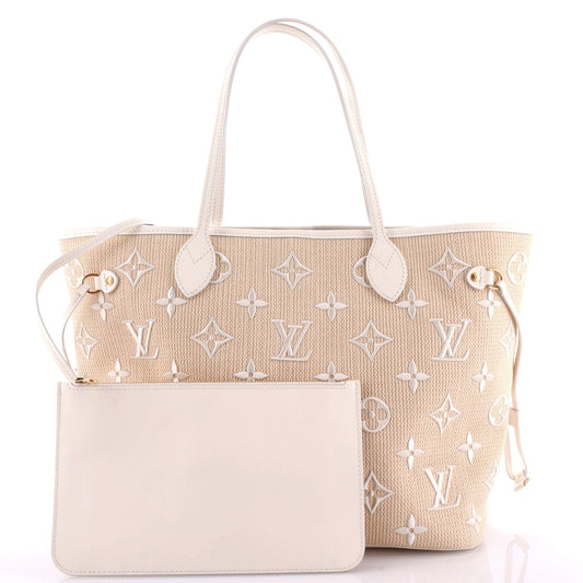 Louis Vuitton Neverfull NM Tote Monogram Giant Embroidered Cotton MM