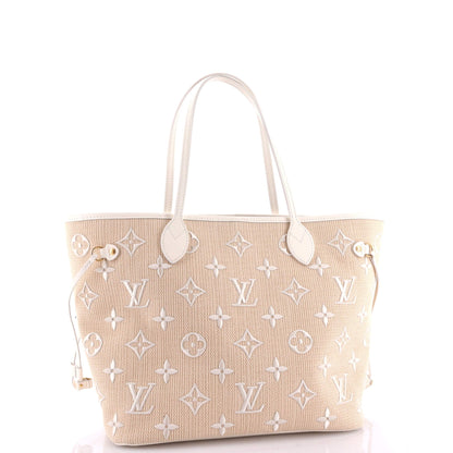 Louis Vuitton Neverfull NM Tote Monogram Giant Embroidered Cotton MM