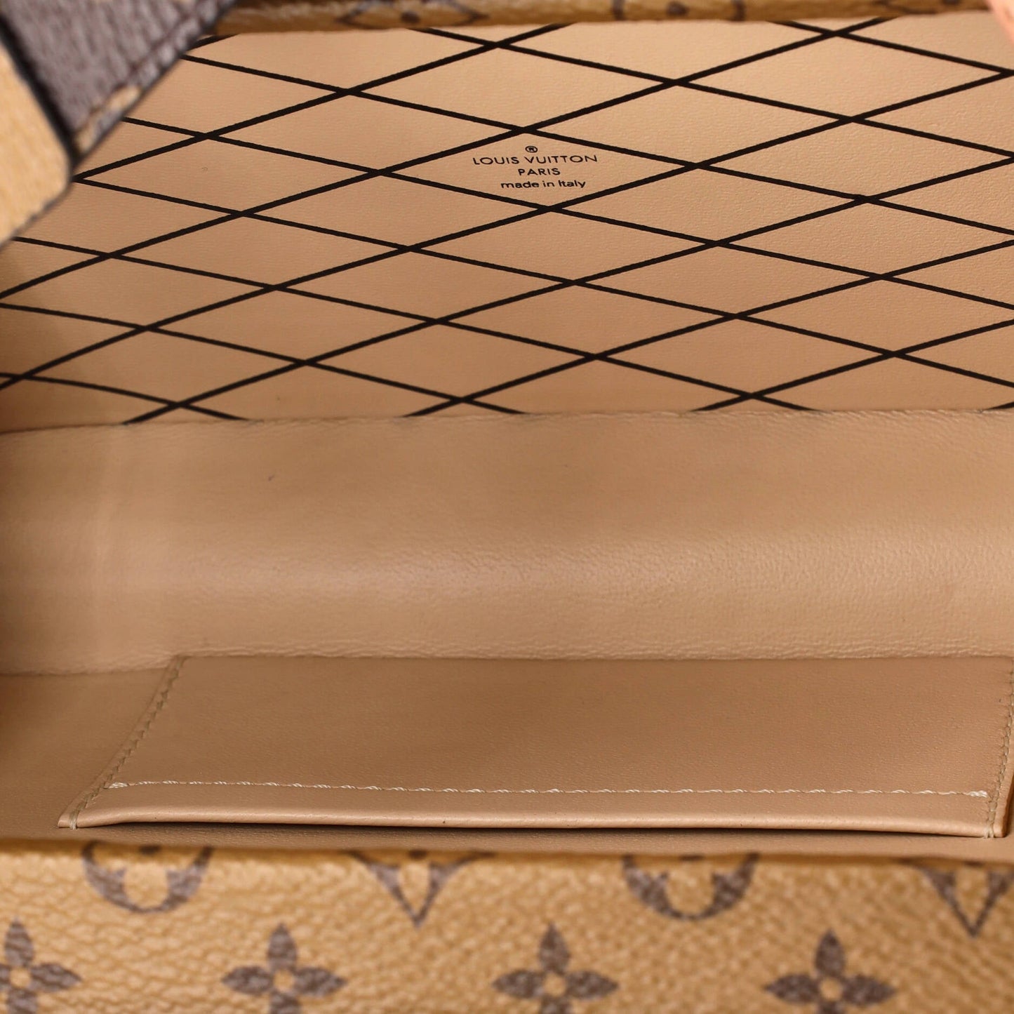 Louis Vuitton Petite Malle Handbag Reverse Monogram Canvas