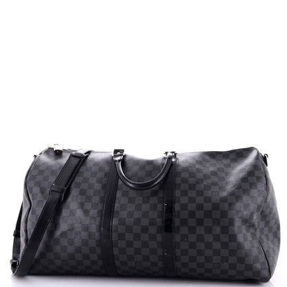 Louis Vuitton Keepall Bandouliere Bag Damier Graphite 55