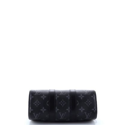 Louis Vuitton Keepall Bandouliere Bag Reverse Monogram Eclipse Canvas XS