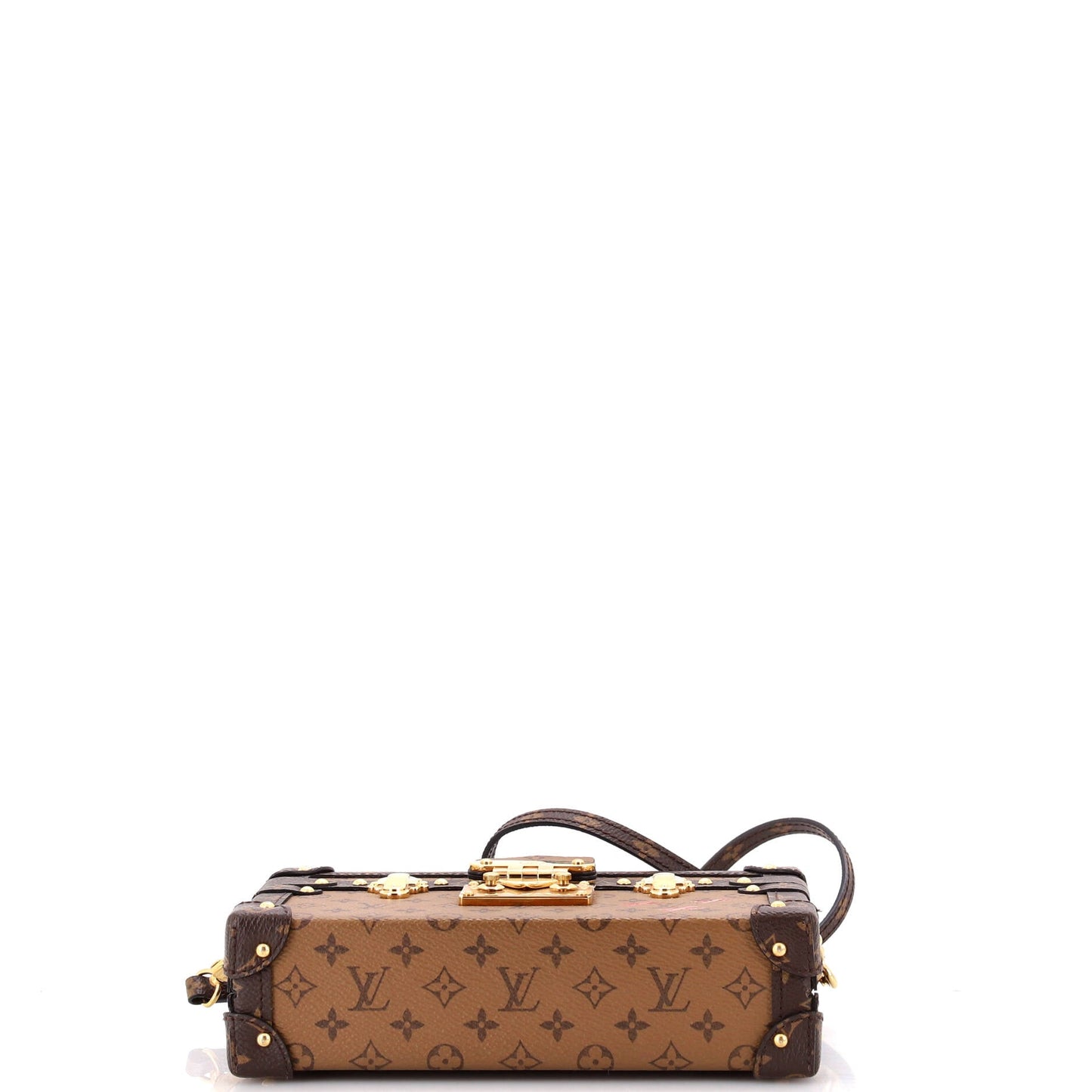 Louis Vuitton Petite Malle Handbag Reverse Monogram Canvas