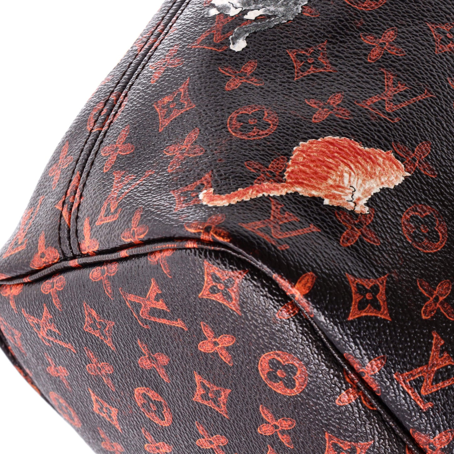 Louis Vuitton Neverfull NM Tote Limited Edition Grace Coddington Catogram Canvas MM