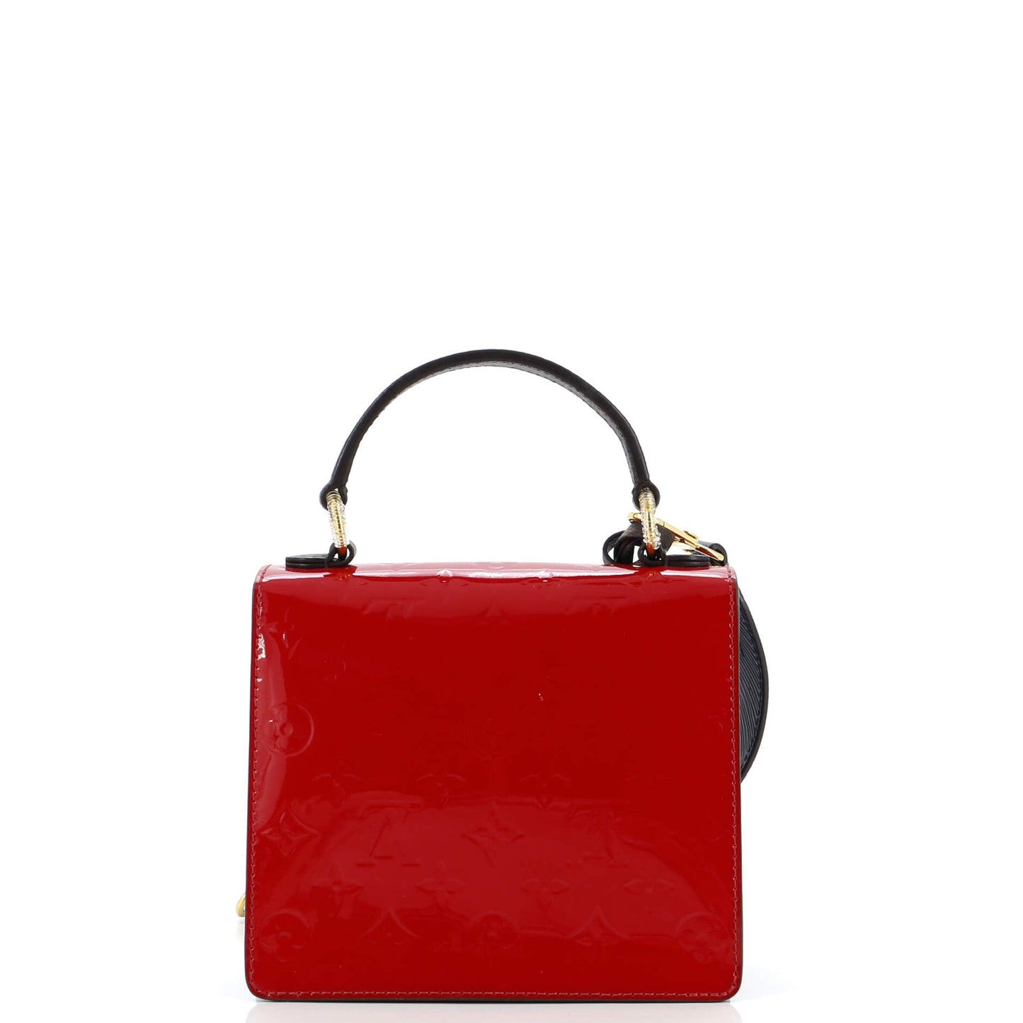 Louis Vuitton Spring Street NM Handbag Monogram Vernis with Monogram Canvas and Epi Leather