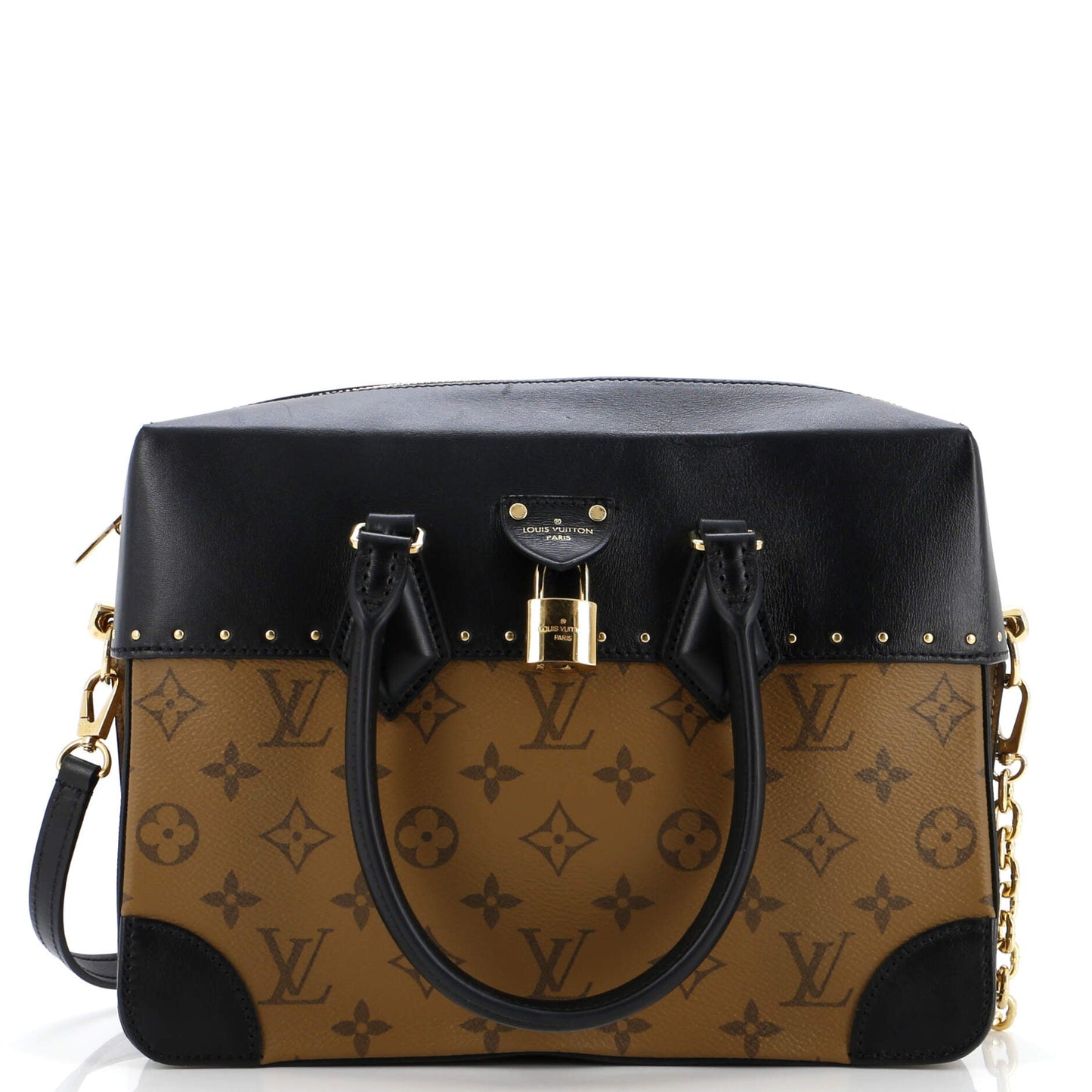 Louis Vuitton City Malle Handbag Reverse Monogram Canvas and Leather MM