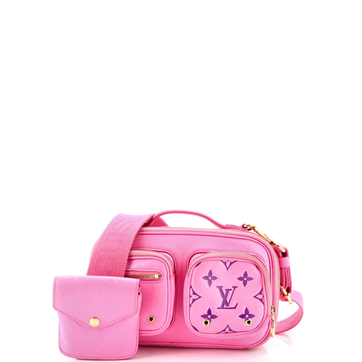 Louis Vuitton Utility Crossbody Bag Calfskin with Embossed Monogram Detail