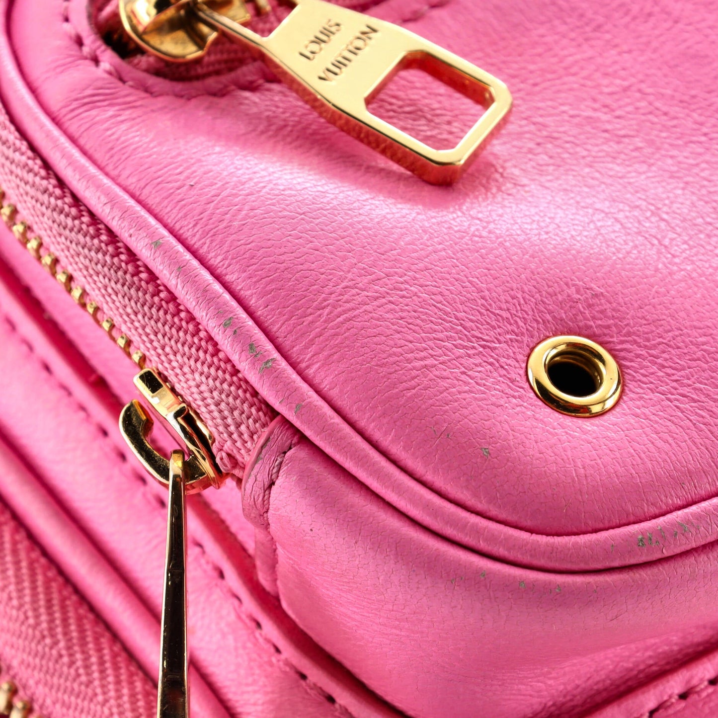 Louis Vuitton Utility Crossbody Bag Calfskin with Embossed Monogram Detail
