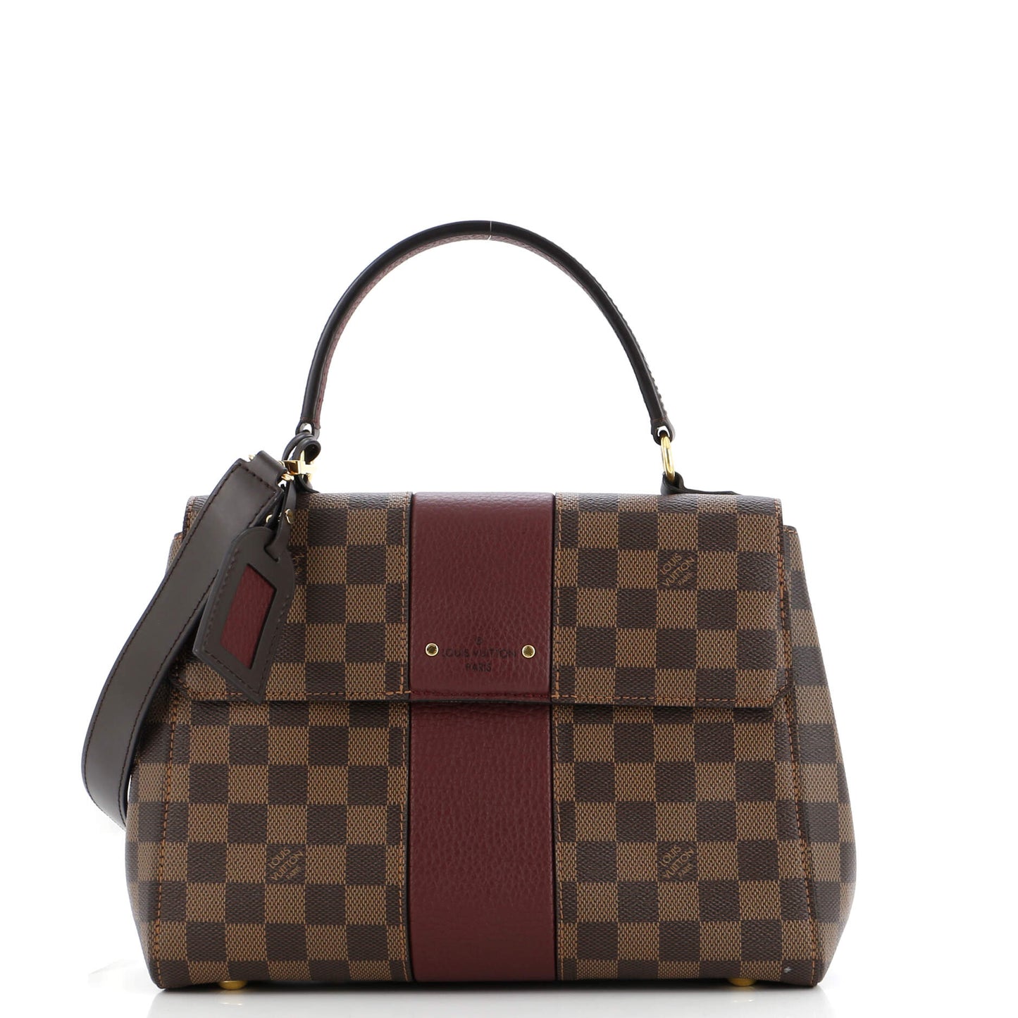 Louis Vuitton Bond Street Handbag Damier with Leather MM