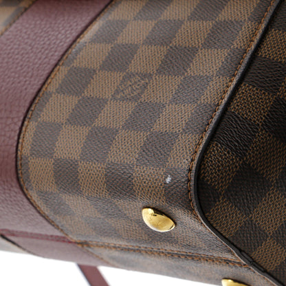 Louis Vuitton Bond Street Handbag Damier with Leather MM
