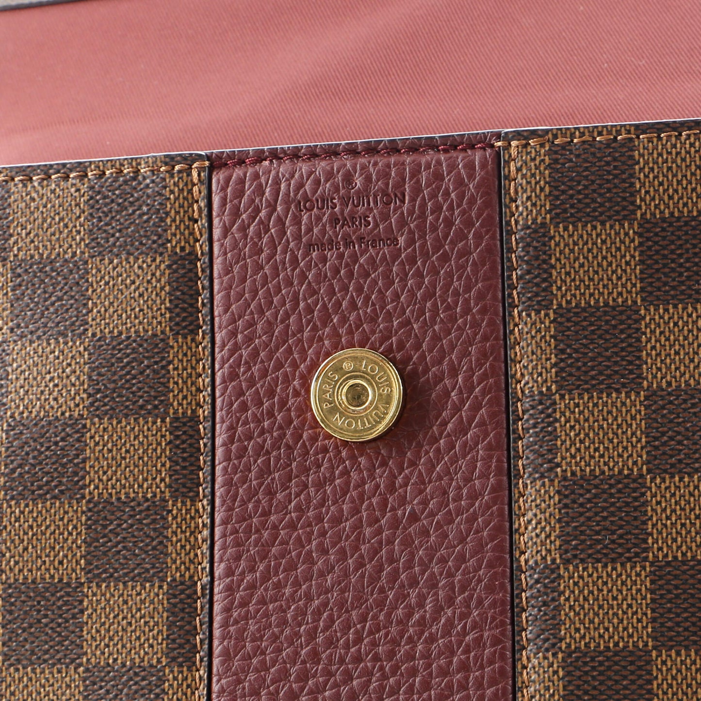 Louis Vuitton Bond Street Handbag Damier with Leather MM