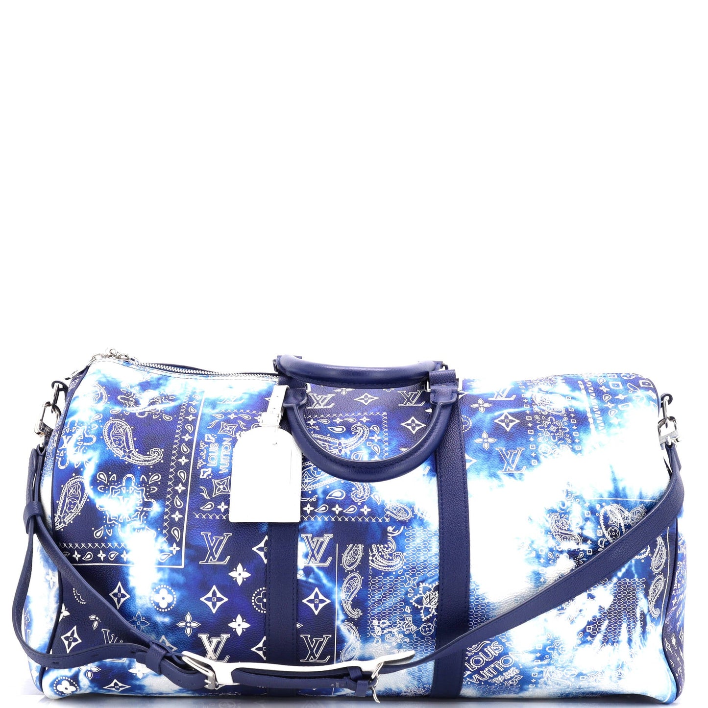 Louis Vuitton Keepall Bandouliere Bag Limited Edition Monogram Bandana Leather 50