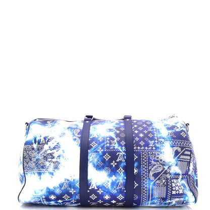 Louis Vuitton Keepall Bandouliere Bag Limited Edition Monogram Bandana Leather 50