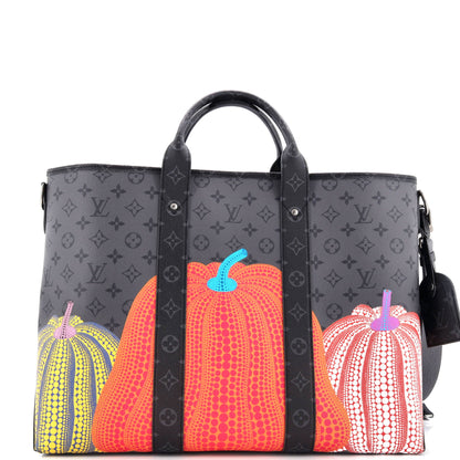 Louis Vuitton Weekend Tote Yayoi Kusama Pumpkins Reverse Monogram Eclipse Canvas GM
