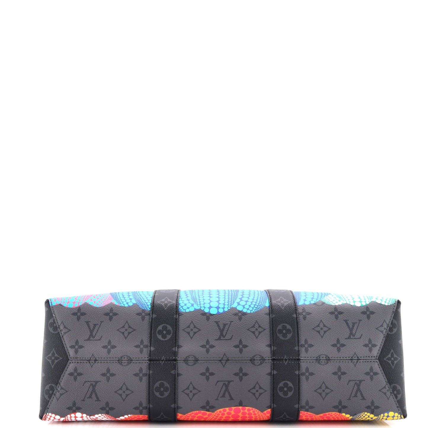 Louis Vuitton Weekend Tote Yayoi Kusama Pumpkins Reverse Monogram Eclipse Canvas GM