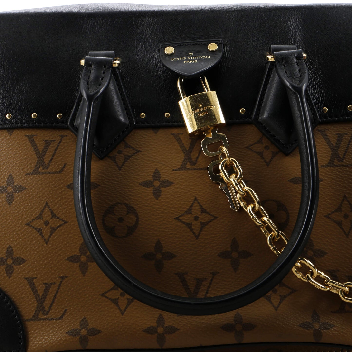 Louis Vuitton City Malle Handbag Reverse Monogram Canvas and Leather MM