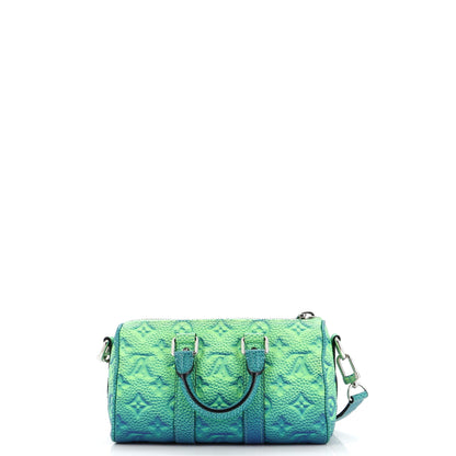 Louis Vuitton Keepall Bandouliere Bag Limited Edition Illusion Monogram Taurillon Leather XS
