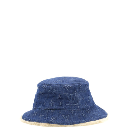 Louis Vuitton Bonnet Bucket Hat Monogram Denim and Shearling