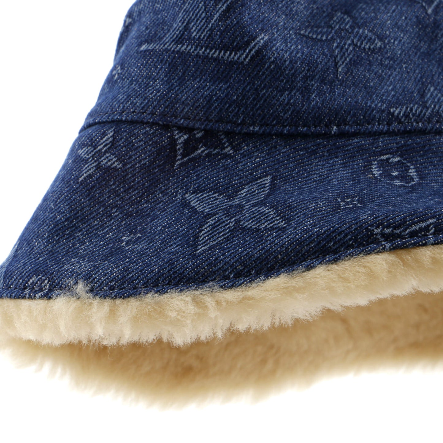 Louis Vuitton Bonnet Bucket Hat Monogram Denim and Shearling