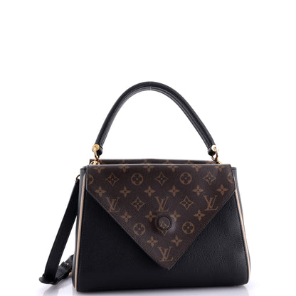 Louis Vuitton Double V Handbag Calfskin with Monogram Canvas