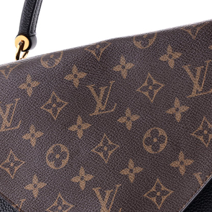 Louis Vuitton Double V Handbag Calfskin with Monogram Canvas