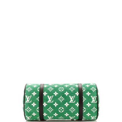Louis Vuitton Papillon Handbag LV Match Monogram Jacquard Velvet
