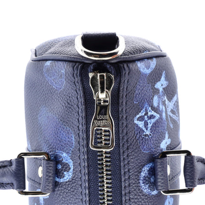 Louis Vuitton Keepall Bandouliere Bag Limited Edition Monogram Ink Watercolor Leather XS