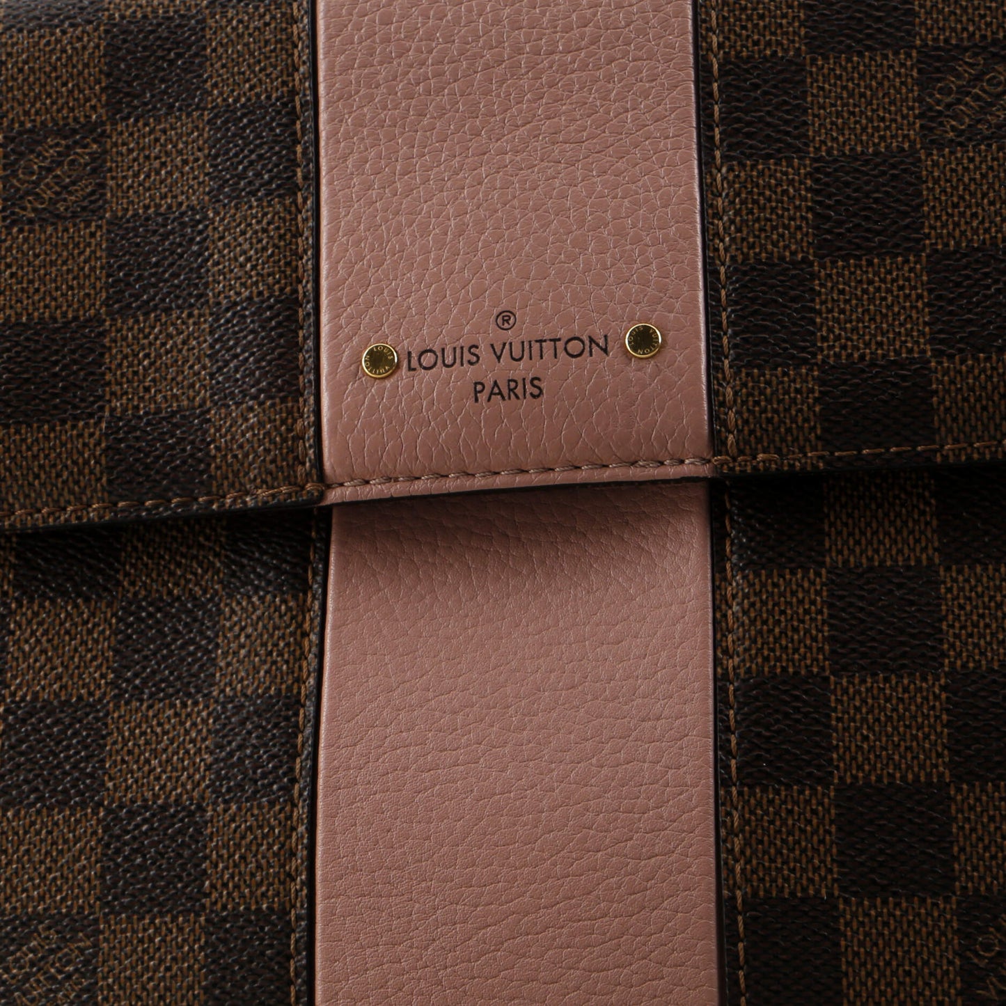 Louis Vuitton Bond Street Handbag Damier with Leather MM