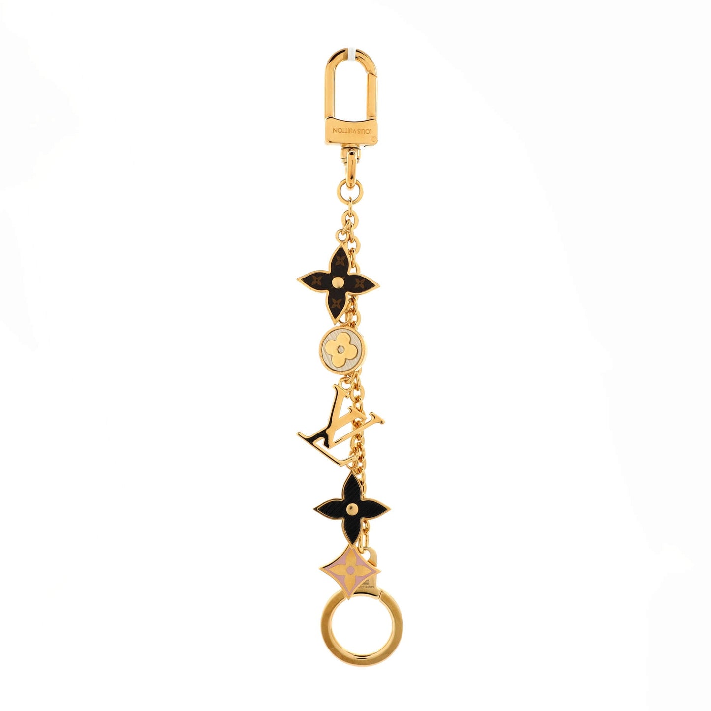 Louis Vuitton Spring Street Chain Bag Charm and Key Holder Metal with Monogram Canvas and Enamel