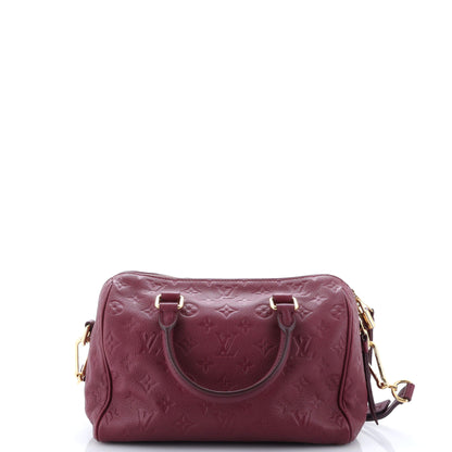 Louis Vuitton Speedy Bandouliere Bag Monogram Empreinte Leather 25