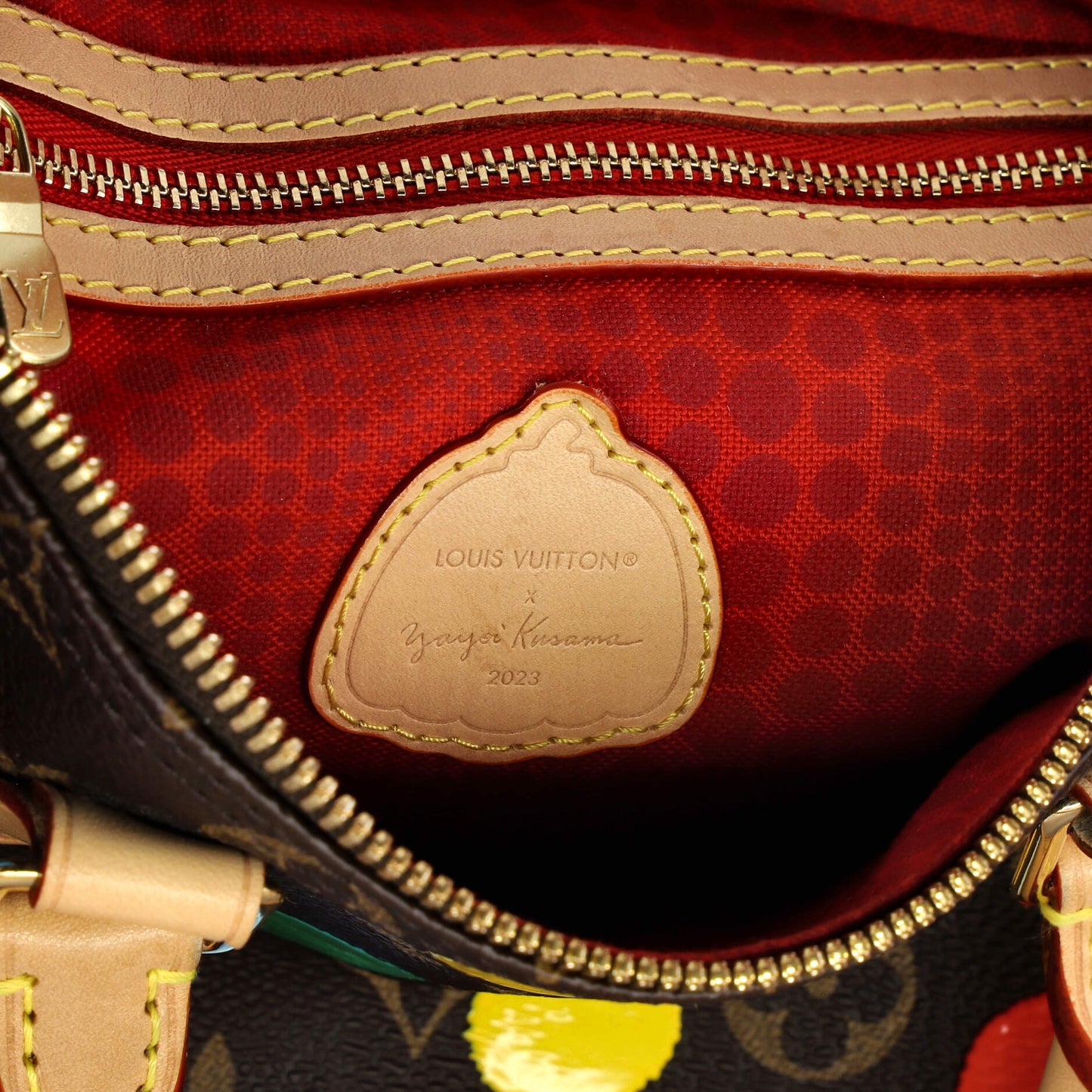 Louis Vuitton Speedy Bandouliere Bag Yayoi Kusama Painted Dots Monogram Canvas 25