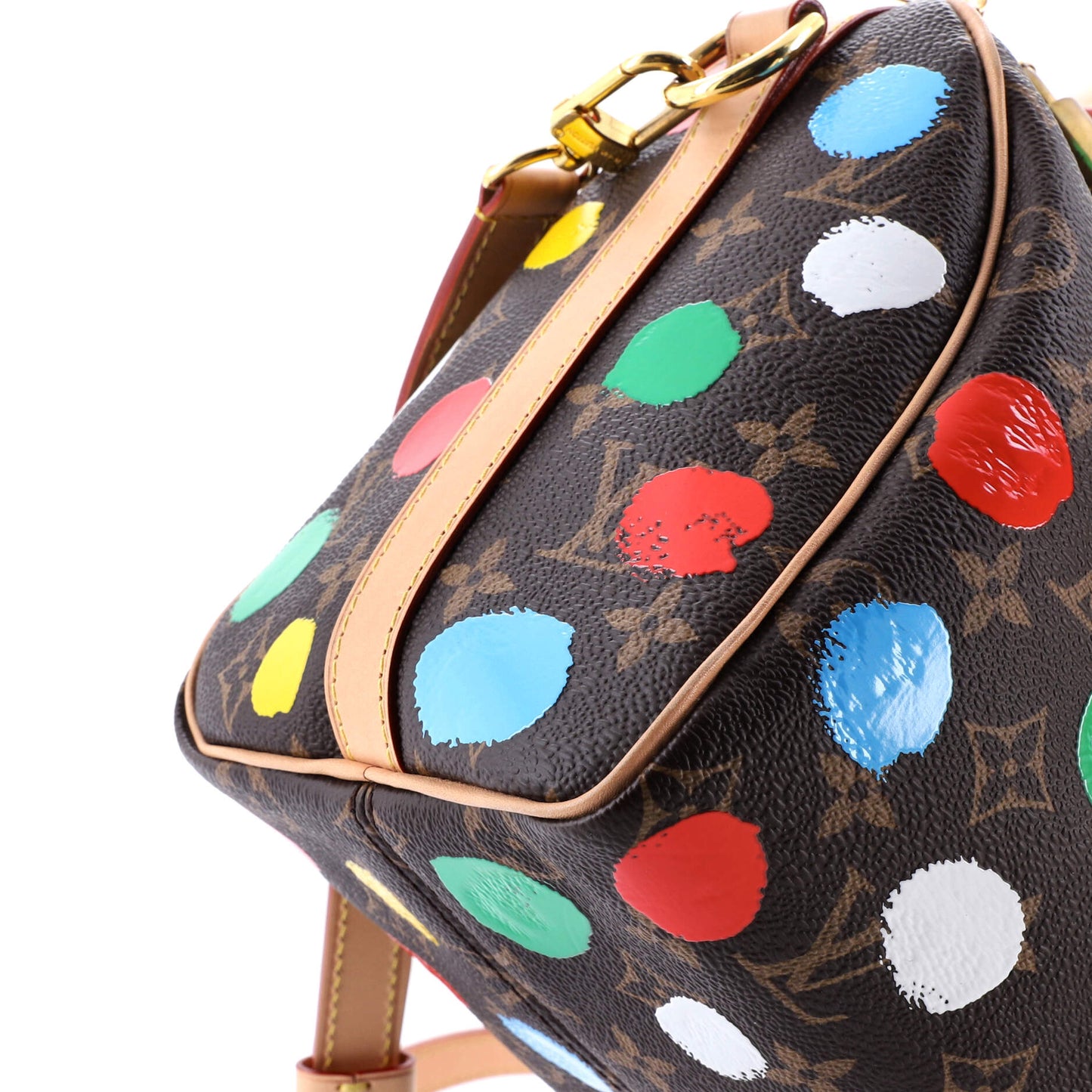 Louis Vuitton Speedy Bandouliere Bag Yayoi Kusama Painted Dots Monogram Canvas 25
