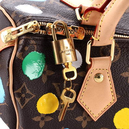 Louis Vuitton Speedy Bandouliere Bag Yayoi Kusama Painted Dots Monogram Canvas 25