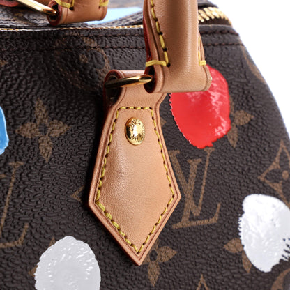 Louis Vuitton Speedy Bandouliere Bag Yayoi Kusama Painted Dots Monogram Canvas 25