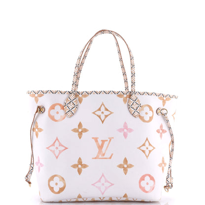 Louis Vuitton Neverfull NM Tote By The Pool Monogram Watercolor Giant MM