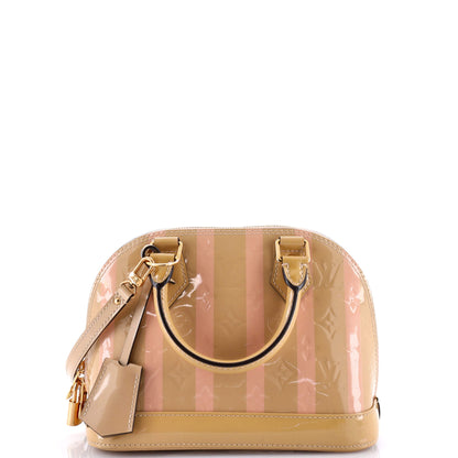 Louis Vuitton Alma Handbag Limited Edition Monogram Vernis Rayures BB