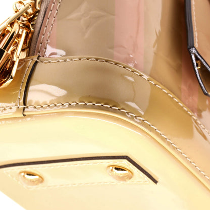 Louis Vuitton Alma Handbag Limited Edition Monogram Vernis Rayures BB