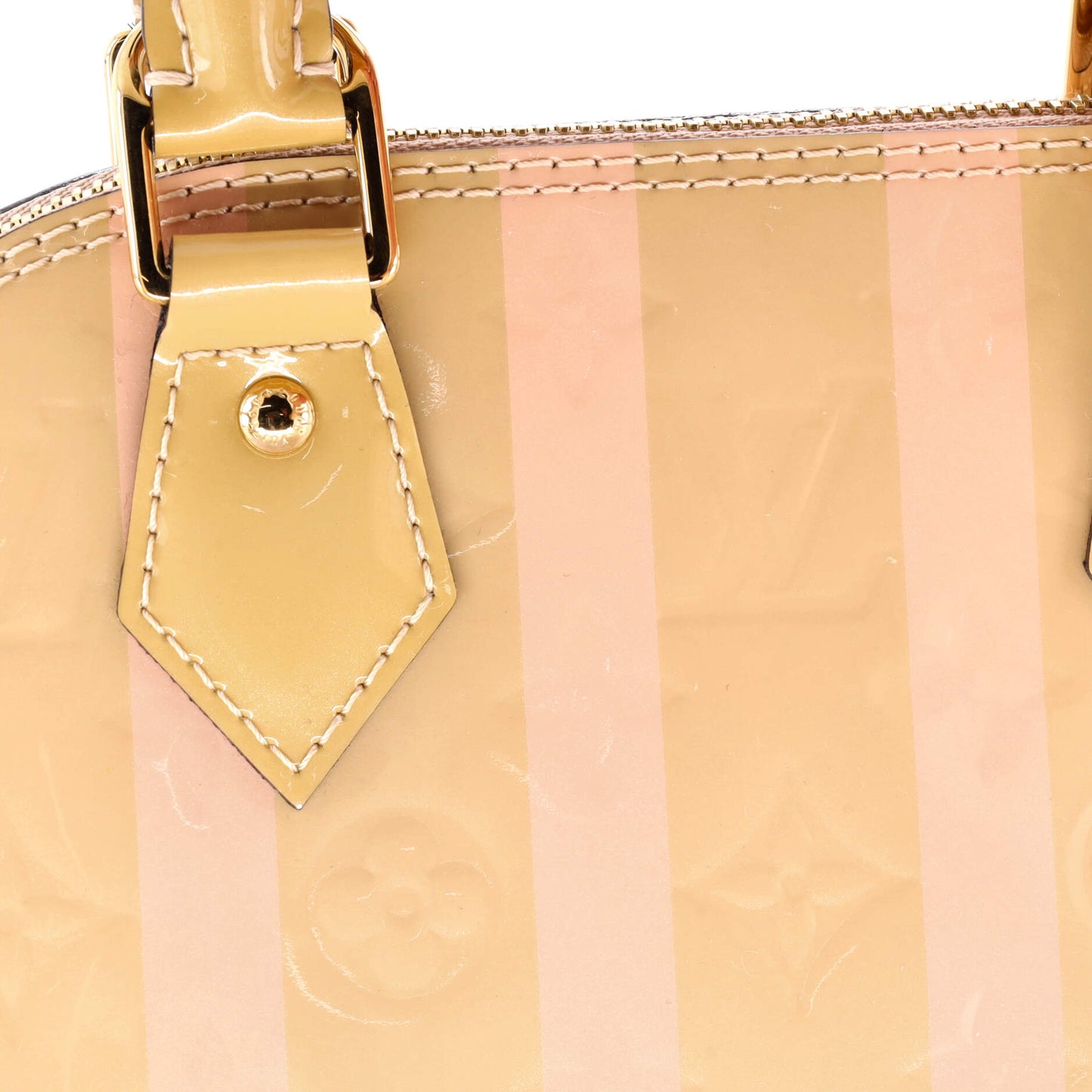 Louis Vuitton Alma Handbag Limited Edition Monogram Vernis Rayures BB
