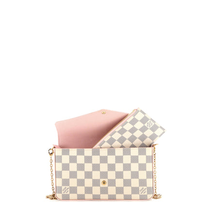 Louis Vuitton Felicie Pochette Damier and Leather