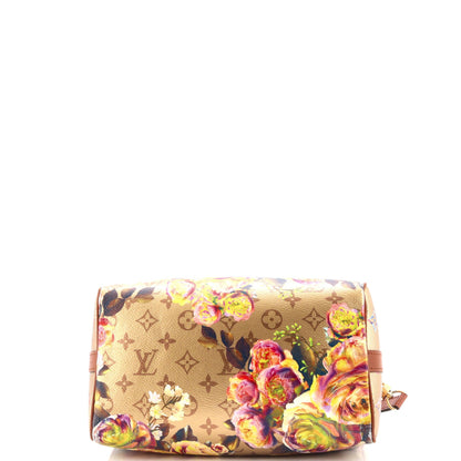 Louis Vuitton Speedy Bandouliere Bag Limited Edition Flowers Monogram Canvas 25