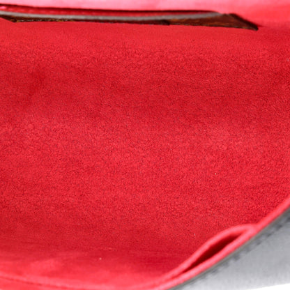 Louis Vuitton Twist Handbag Leather and Monogram Teddy Shearling MM