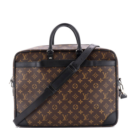 Louis Vuitton Porte-Documents Voyage Briefcase Macassar Monogram Canvas GM