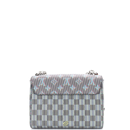 Louis Vuitton Twist Handbag Damier Monogram LV Pop Leather MM
